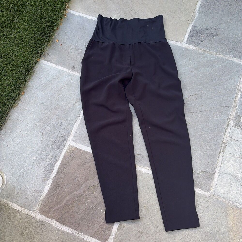 Manila Grace Trousers Stretch Women's IT 40 Small S US 4 Black Pants Career